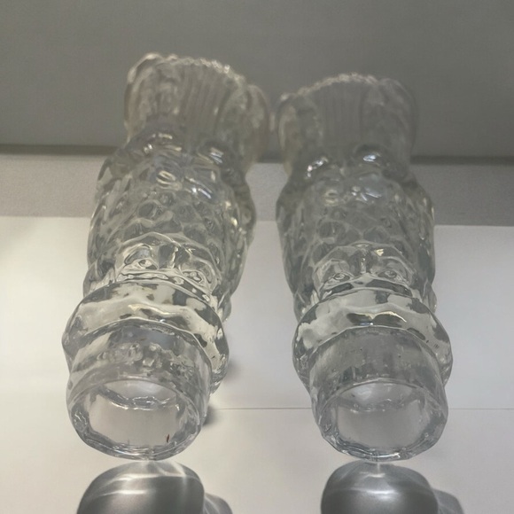 Princess House Father Christmas Crystal Candlestick Holders, a Set Of 2 - Picture 5 of 11